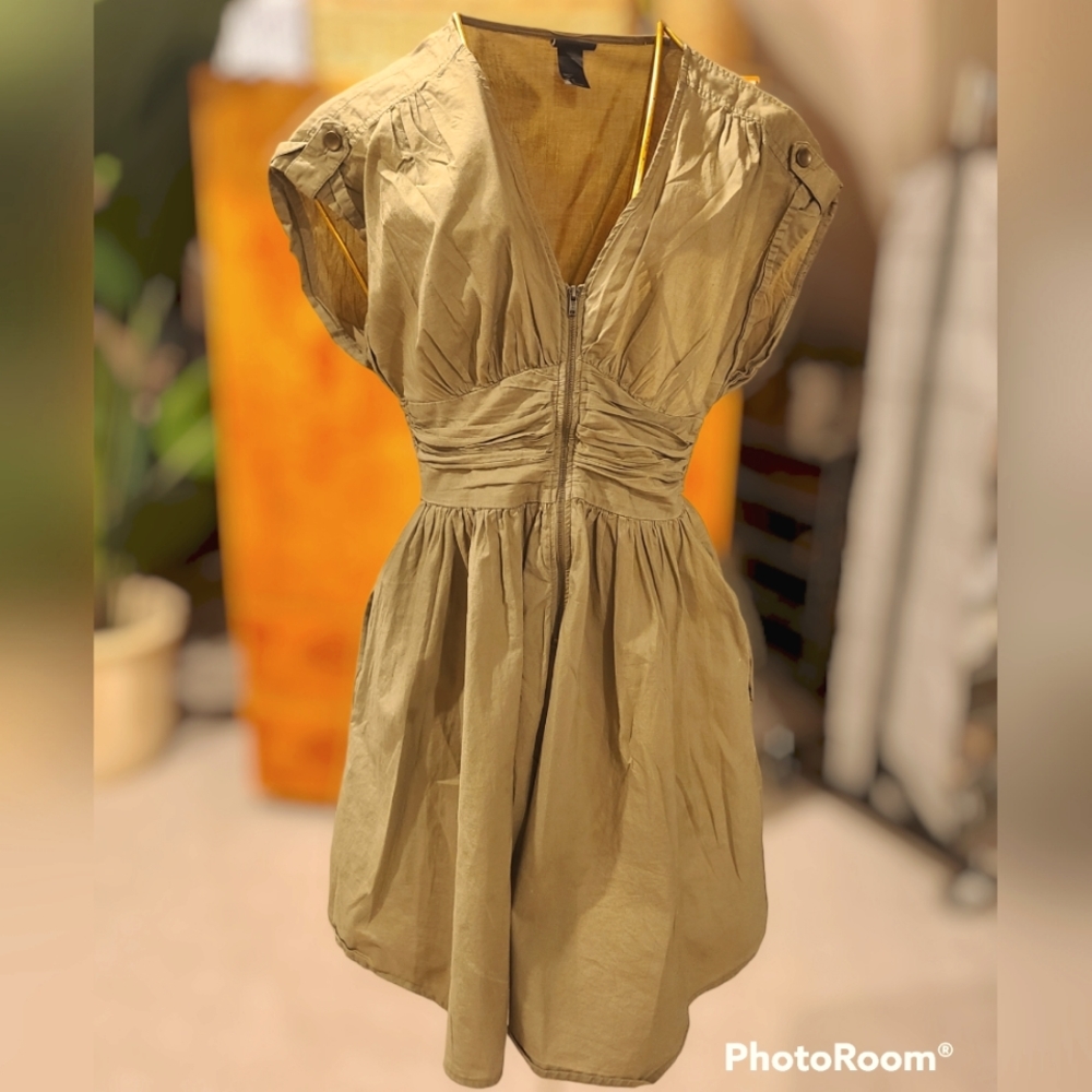 Size 10, Green Zip-Up H&M Dress
